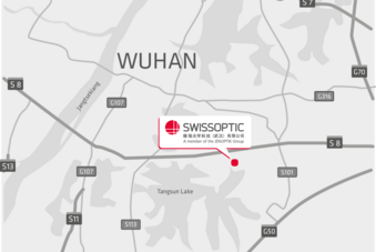 Lageplan SwissOptic Wuhan